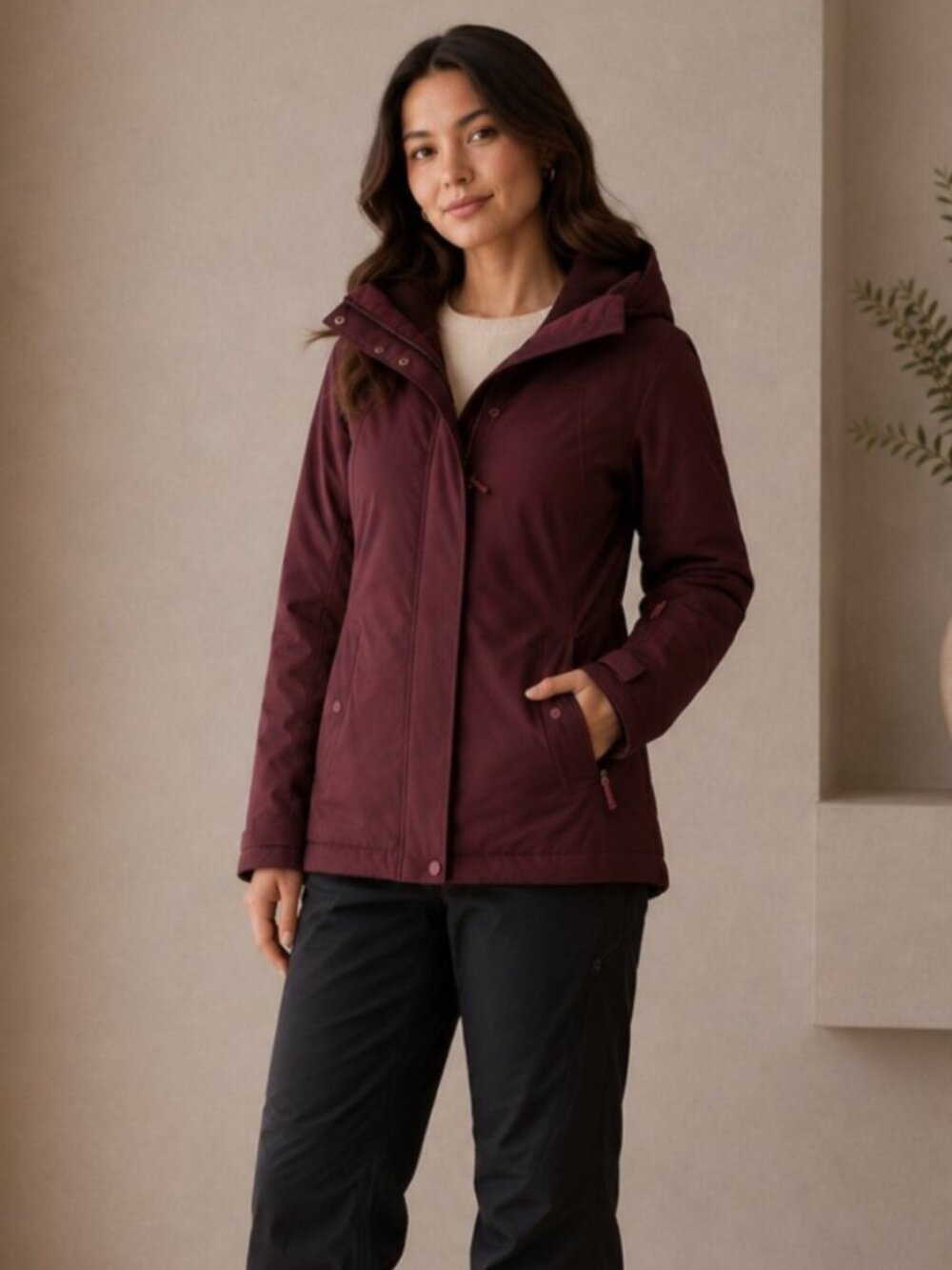 Burton Jet Set Maroon Snowboard Ski Jacket DRYRIDE ThermacoreEco Small 0401